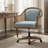 Ackeron Farmhouse 23.5"W Rattan Upholstered Office Task Chair with Solid Wood Arms and Base-1417006803