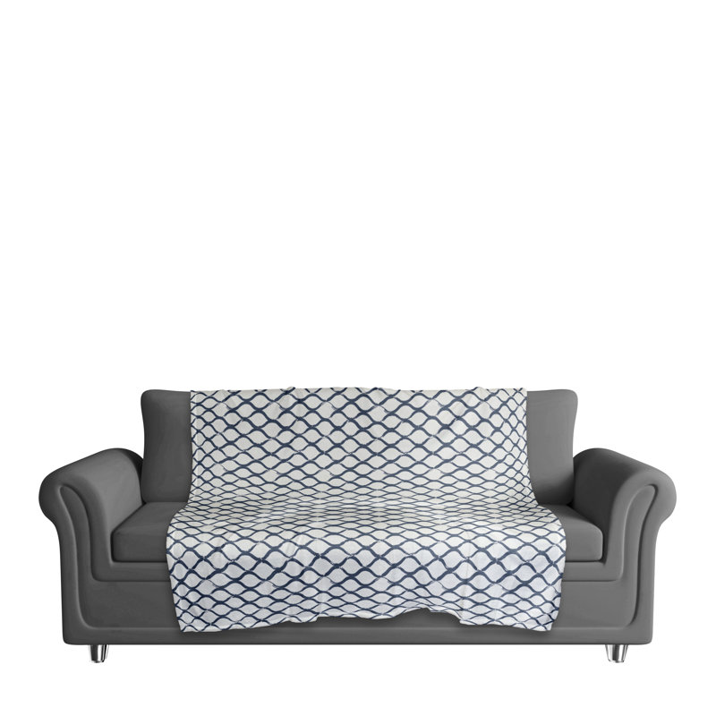 Hand Woven Throw Blanket, Navy