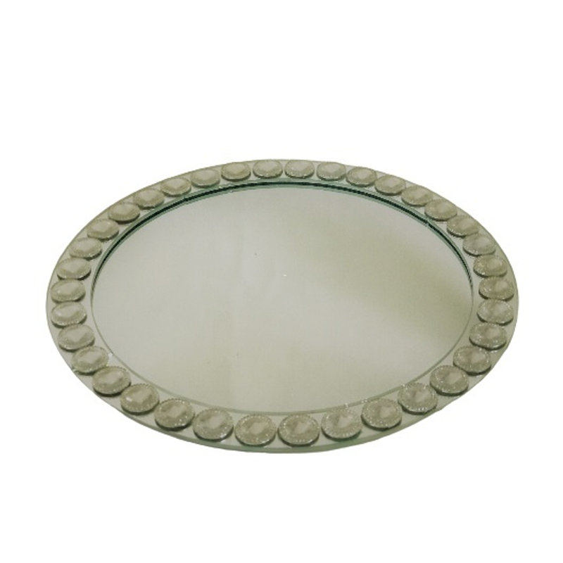 Assiette décorative en verre