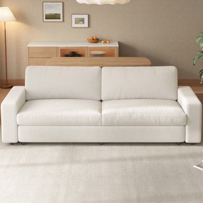 Canapé surdimensionné moderne 85 po, causeuse, canapé 2 places avec 2 coussins