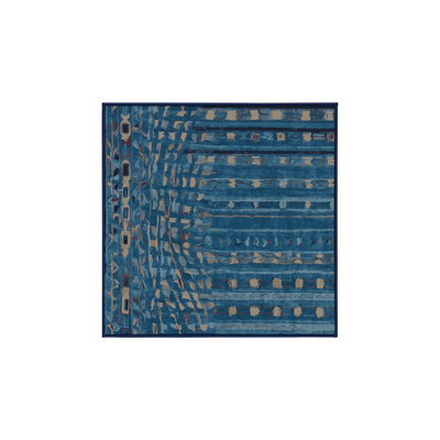 Machine Washable Blue Area Rug