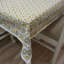 Nappe moutarde et bleue à motif floral imprimé à la main, Sehnaz, jaune-100481077