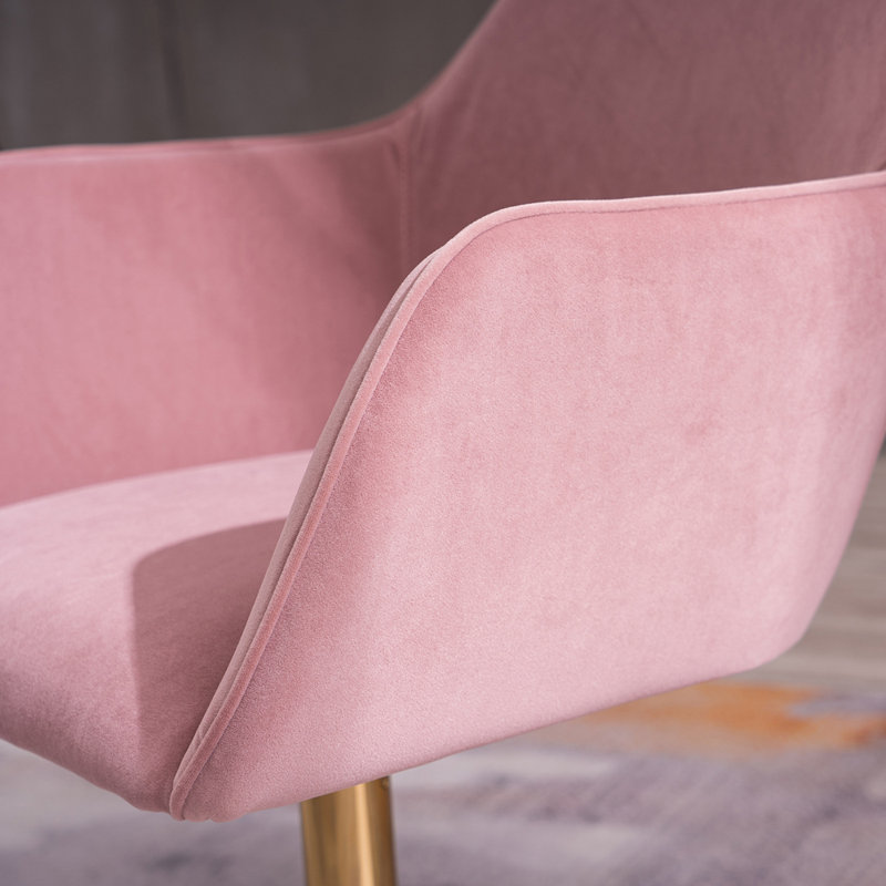 Maxton Velvet Office Chair, Pink