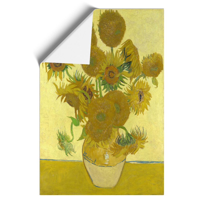 The Sunflowers by Vincent Van Gogh - No Frame Painting, 59cm H x 42cm W x 0.1cm D