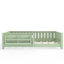 Lit simple avec bibliothèque intégrée et garde-corps de sécurité, lit de rangement, mobilier de chambre, vert-129752320
