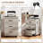 3 Drawer File Cabinet with Lock and Wheels, Grey Wood Grain