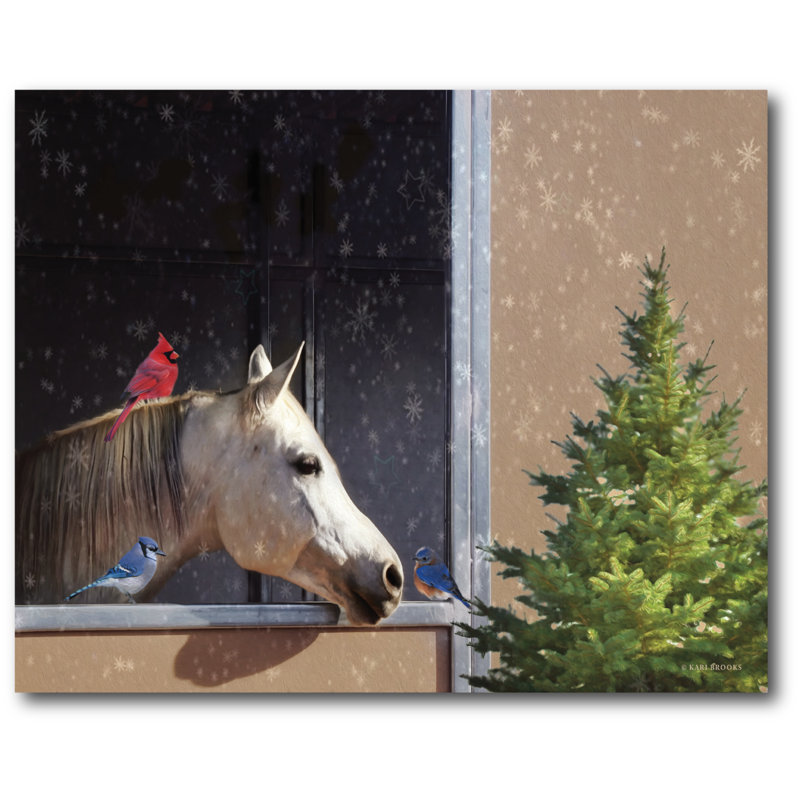 « Christmas Morning »-reproduction sur toile tendue, H 16 po x l 20 po x P 1,5 po
