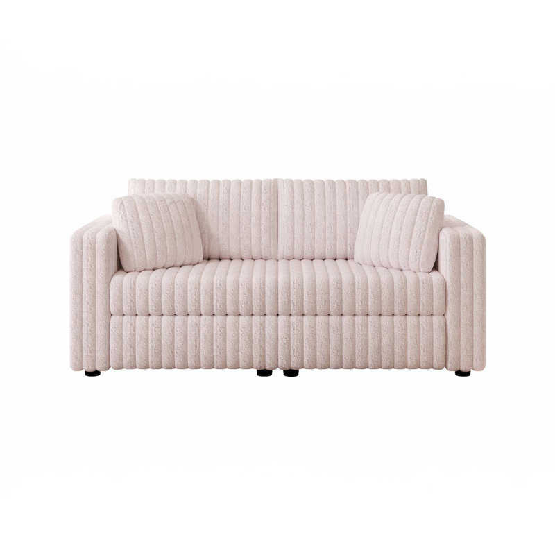 Canapé modulaire 75,6 po pour 2 personnes, Rose clair