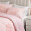 4 édredon en chenille réversible à motif floral rose pour lit double / grand-131530934