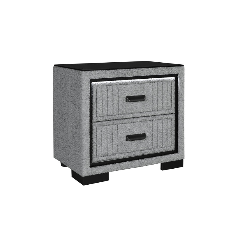 Table de chevet Isaiah, Gris