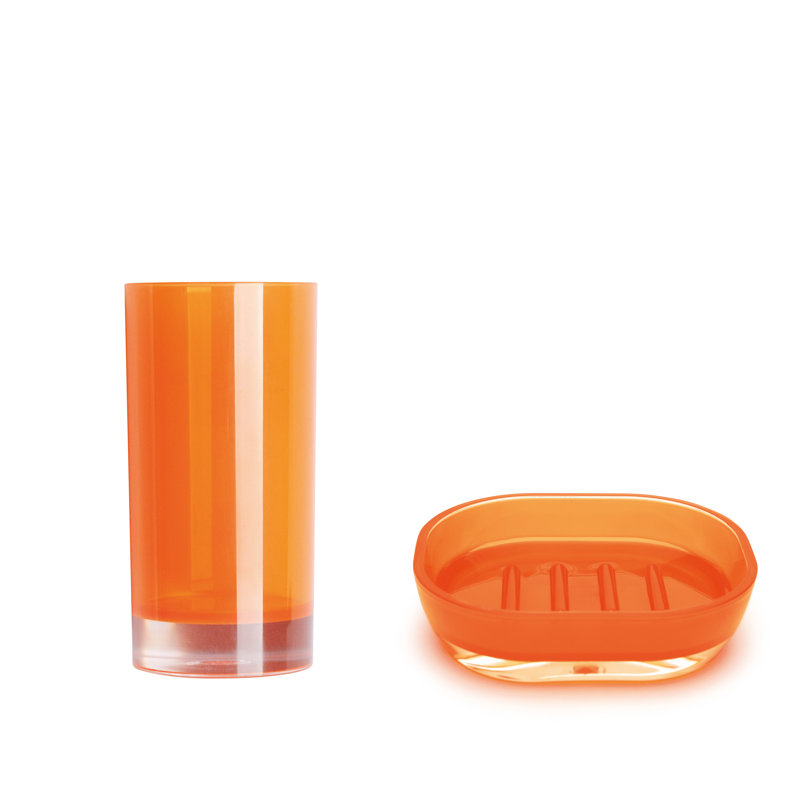 Spa Bathroom Accessory Set, Orange