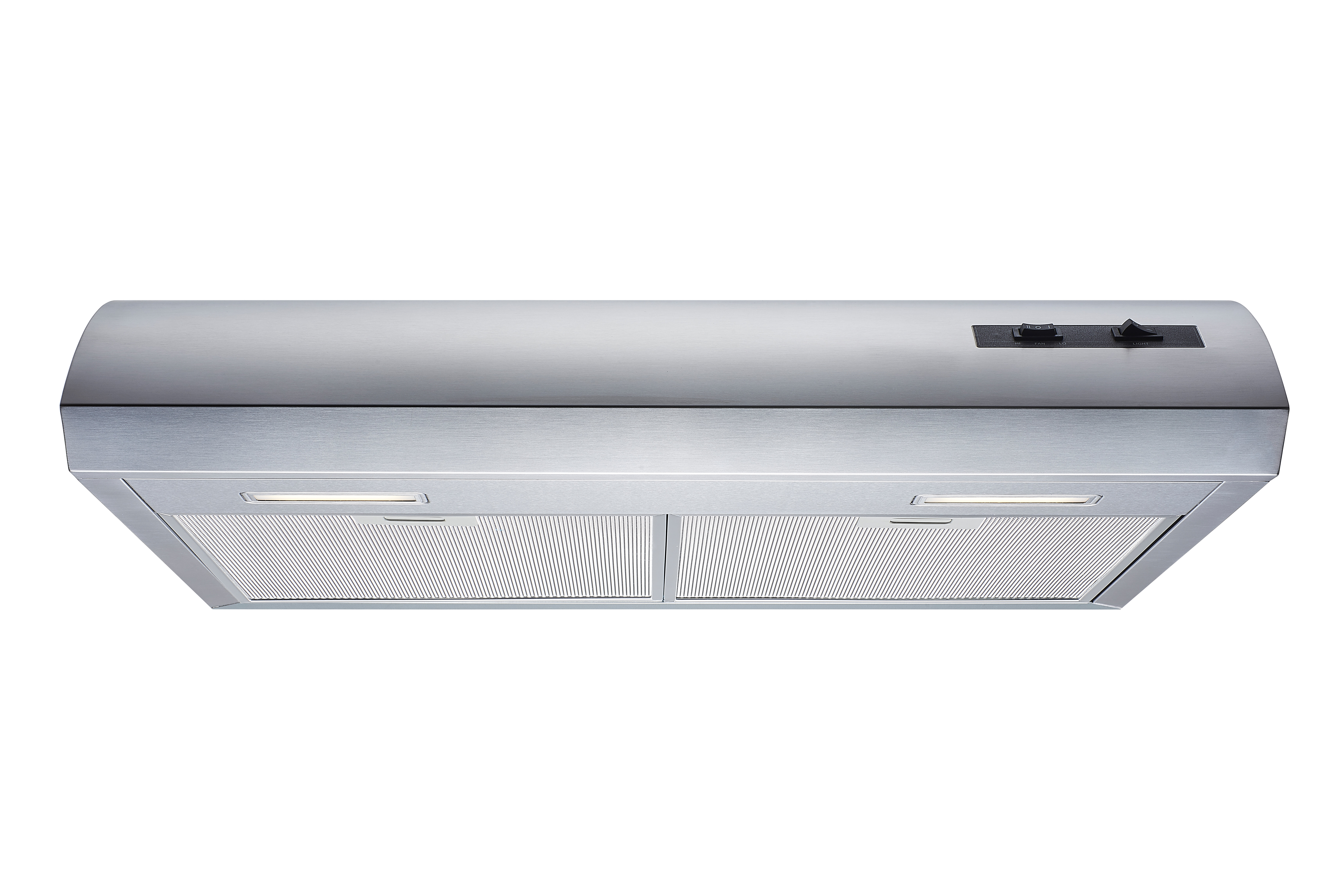 Range Hood 30 inch Under Cabinet, Stainless Steel Kitchen Vent Hood 280CFM, Built-In Kitchen Stove Hood w/Rocker Button Control, Ducted/Ductless