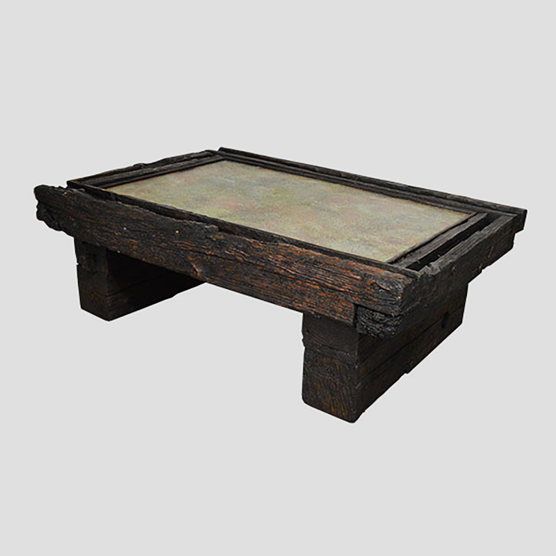 Old Wood & Verdigris Copper Coffee Table