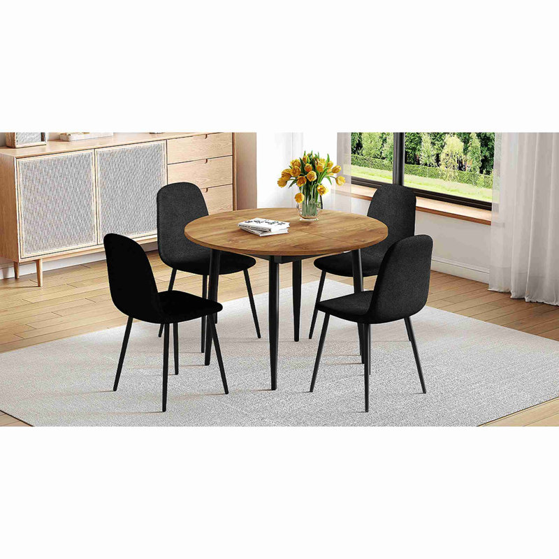 Ensemble de table de salle à manger extensible Modern, Noir