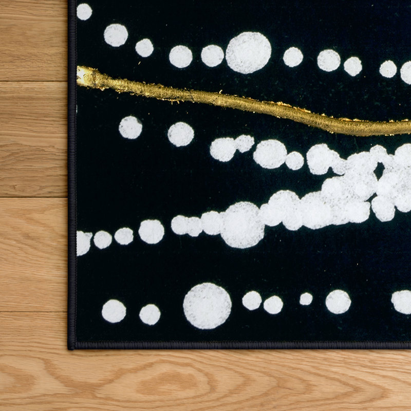 Tapis rectangulaire Divyan avec envers antidérapant