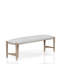Banc attrayant d'apparence sable, siège rembourré, bases Triad 36,89 lb, garniture cloutée