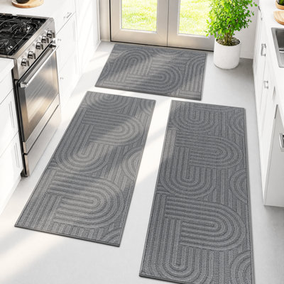 Non Slip Stain-Resistant Kitchen Mats (Set of 3)