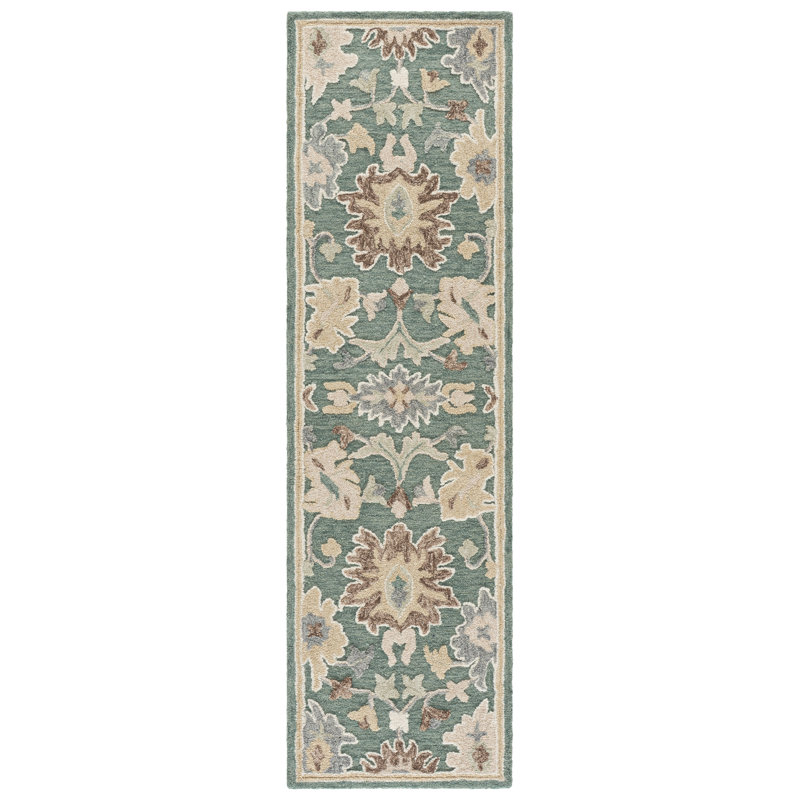 Ebony Hand Tufted Wool;Cotton Oriental Indoor Rug, 2'-3" X 8'-0" Runner