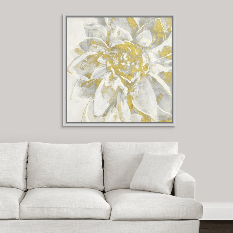 « appique vii », peinture sur toile, Cadre flottant blanc, H 37,7 po x l 37,7 po x P 1,75 po