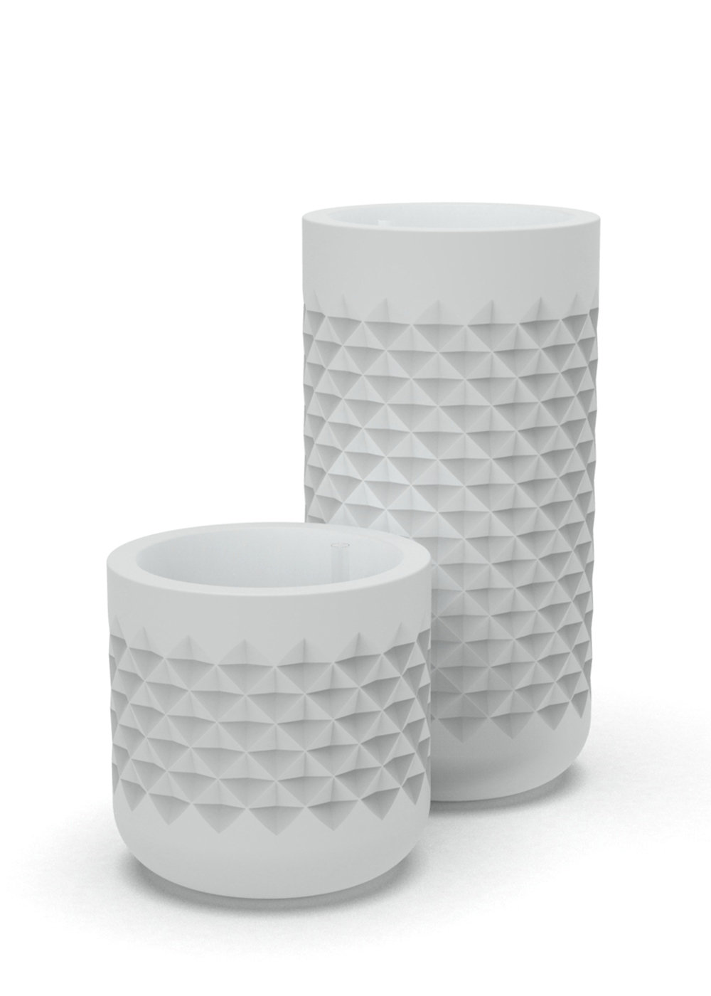 Lisle Pot Planter, White, 36" H x 18" W x 18" D