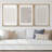 Geometric Subtle Abstract Modern Minimalist Neutral Home Decor - Framed Canvas Print Wall Art Work-73380199-73380200