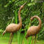 Ensemble de grandes statues de jardin en métal Theressa
