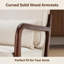 Chaise d'appoint rembourrée avec coussin lombaire Mid-Century