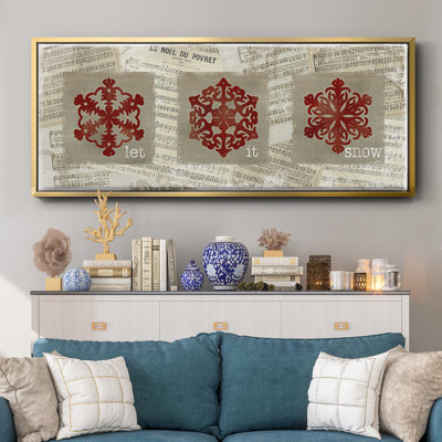 Toile de jute avec flocons de neige et toile encadrée