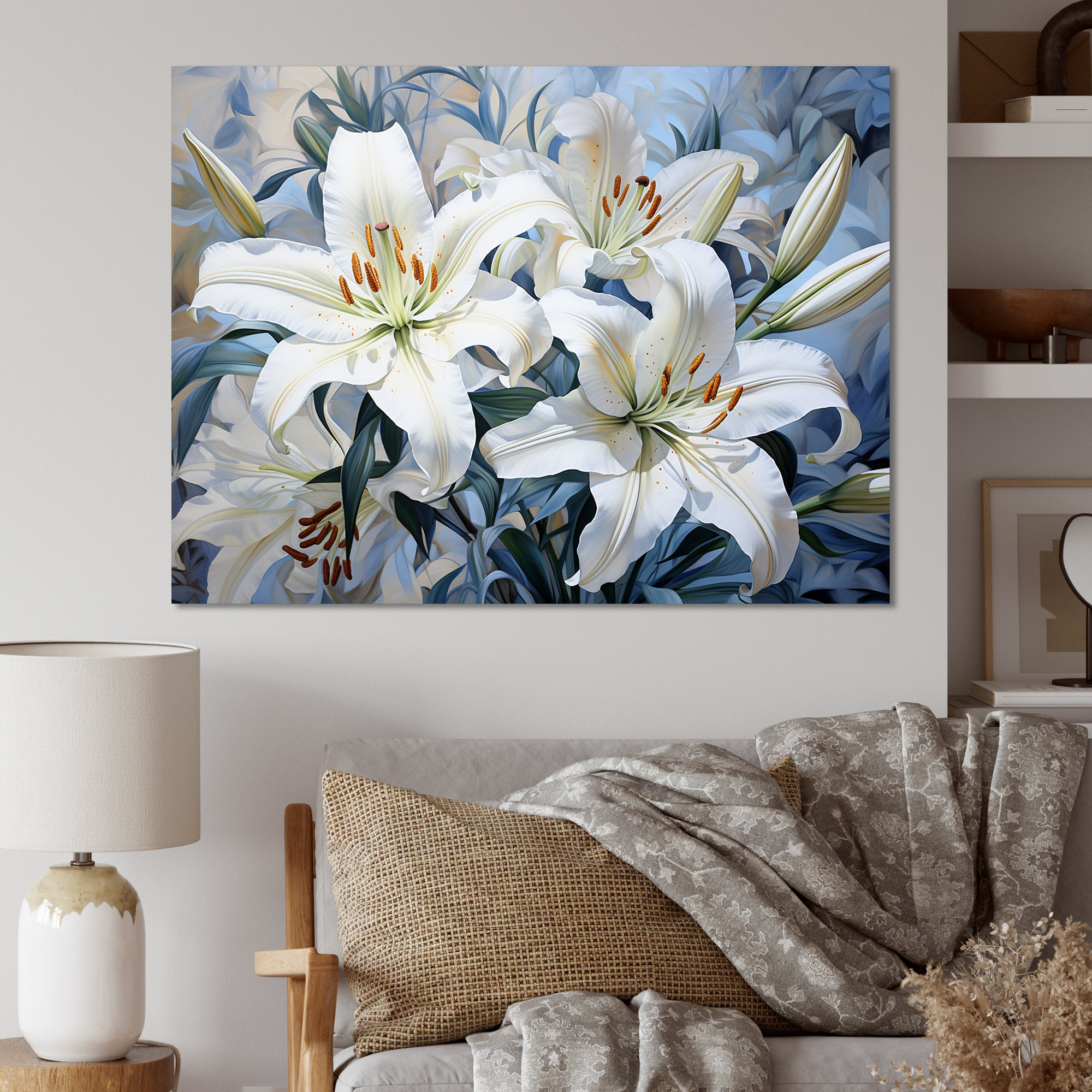 Winston Porter Lilies Blossoms In Bloom VI On Canvas Print | Wayfair