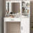 Makeup Vanity with Mirror, LED Lighting & Large Drawer Storage