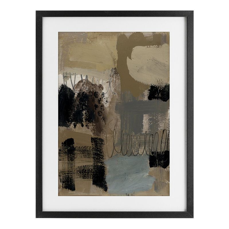 «Still Fabrication Time», reproduction sous verre encadrée, conception par Brent Baker, H 20 po x l 14 po, Cadre noir minuit