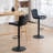 Swivel Adjustable Height Bar Stools, Leather Modern Barstools, Upholstered Counter Stool-244696