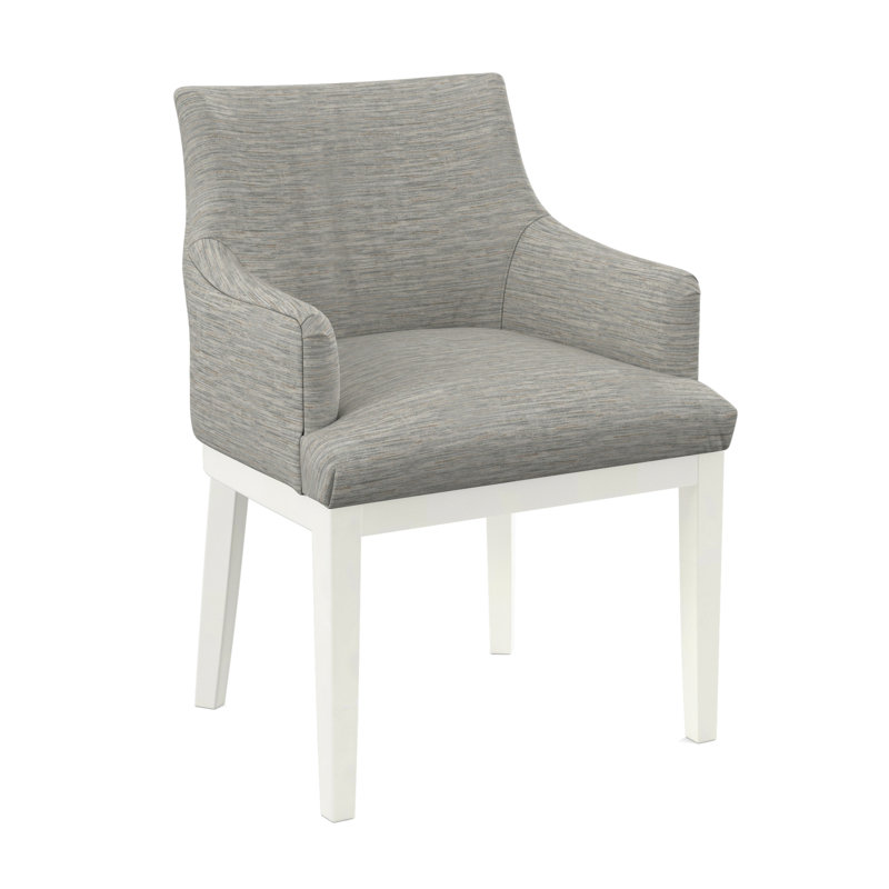 19'' H Upholstered Armchair, White, 61555-75