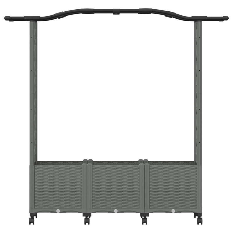 Raised Garden Bed, Light Grey, 144cm H x 164cm W x 40cm D