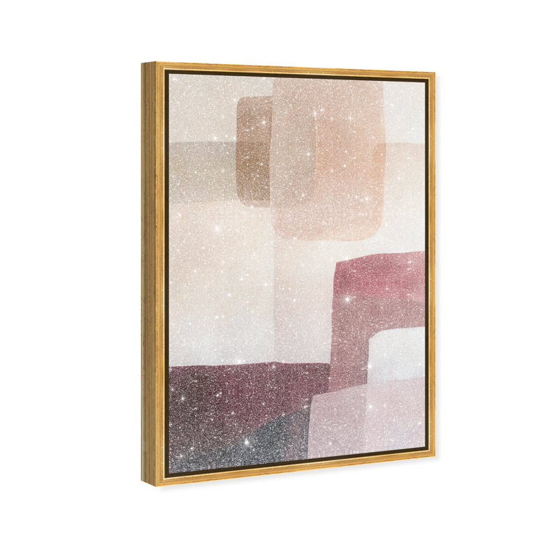 Ruby Dreams I Canvas Abstract Print by Oliver Gal, Black Frame, 10 x 15, 25"H x 17"W, Gold Frame