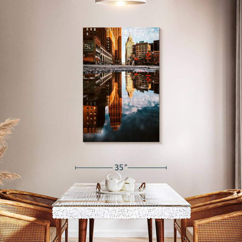 Aime majestueux, horizon de Détroit, H 45 po x l 30 po