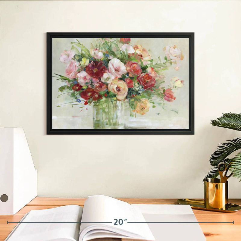 Just Peachy, Cadre flottant noir, 13 po x 9 po