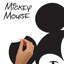 Adhésif décoratif géant mickey mouse