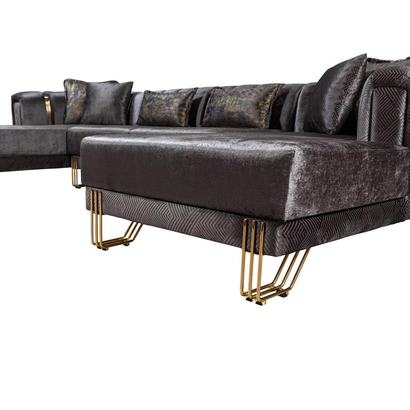 Canapé modulaire rembourré 9 pièces Hakon