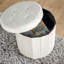 Rojelio 38cm Wide Velvet Tufted Round Storage Standard Ottoman-751623538