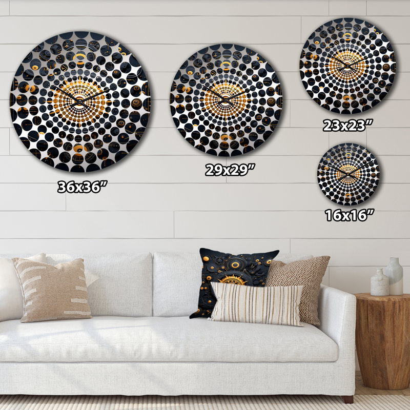 Liannys - Horloge murale géométrique abstraite, Petit