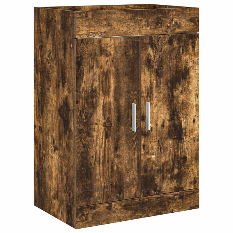 56cm Bathroom Vanity Base Only, Smoked Oak
