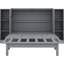 Lit double avec rangement et gris - Économie d'espace fonctionnel pour les tablettes de la salle de gym à domicile, les tiroirs et les petits appartements-1553312142-1553312141