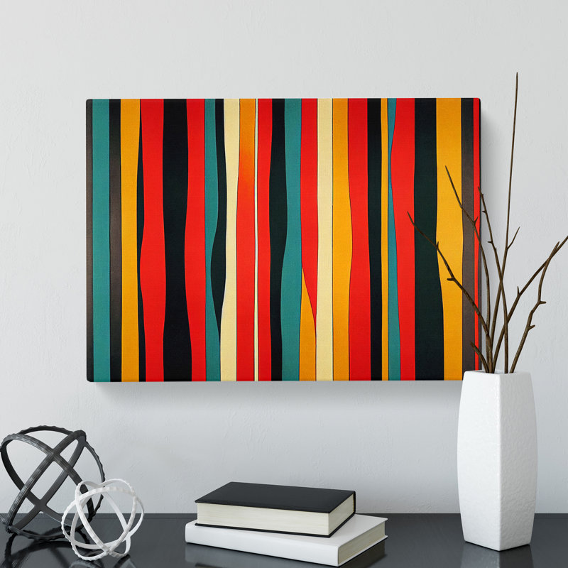 Striped Abstract Art Vol.1 - Wrapped Canvas Print, 50cm H x 76cm W x 3cm D