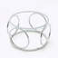 Table basse ronde moderne avec dessus en verre et structure métallique circulaire, table d'appoint contemporaine pour salon-1217319520