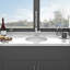 Évier de cuisine circulaire à double cuve simple avec ensemble de drain et grille inférieure