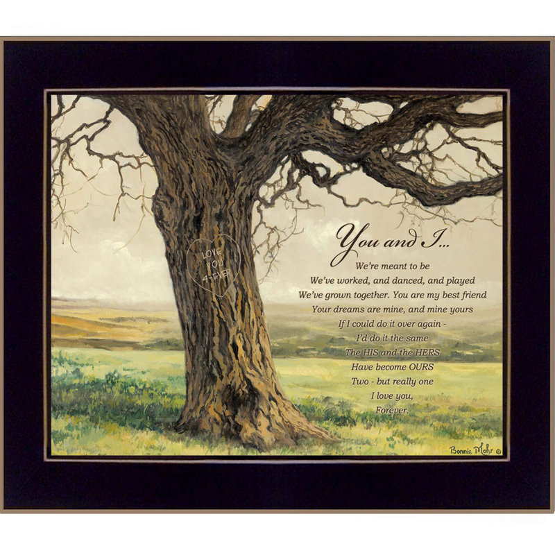 "Forever" par Bonnie Mohr, art mural imprimé, affiche prête à accrocher, cadre noir