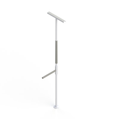 HEALTHCRAFT SuperBar Bariatric HD, (8-Feet) Trasfer Pole with Pivoting Grab Bar (16"), Tension-Mounted Floor to Ceiling Safety Pole for Bedroom, Bathroom and Living Spaces (450 Lbs. Capacity)