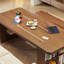Bureau de direction rectangulaire en bois massif brun noisette-798960370