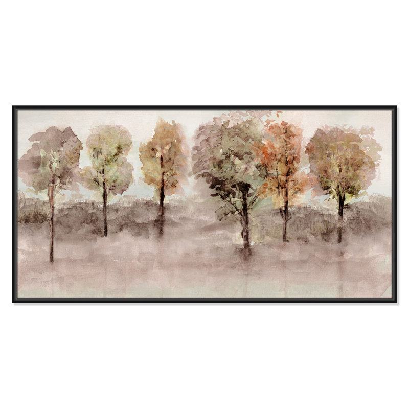 «Swansea Debruce Trees Print» par Val Rhodes, H 25,5 po x l 49,5 po, Noir